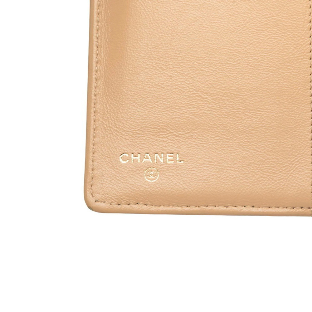 CHANEL Cream Caviar Leather Logo Wallet - Picture 6 of 7